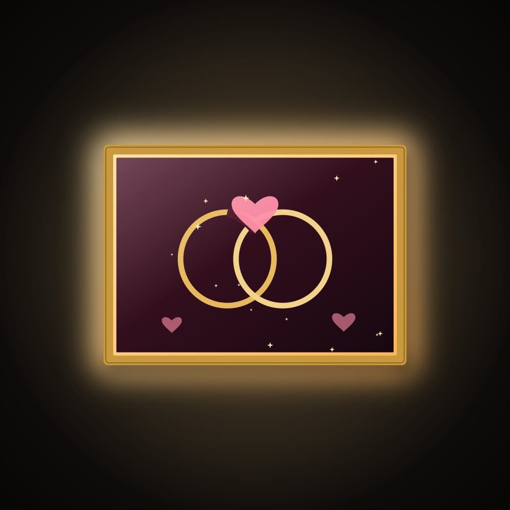 Anniversary Keepsake LED Frame - glowing frame (sample illustration)