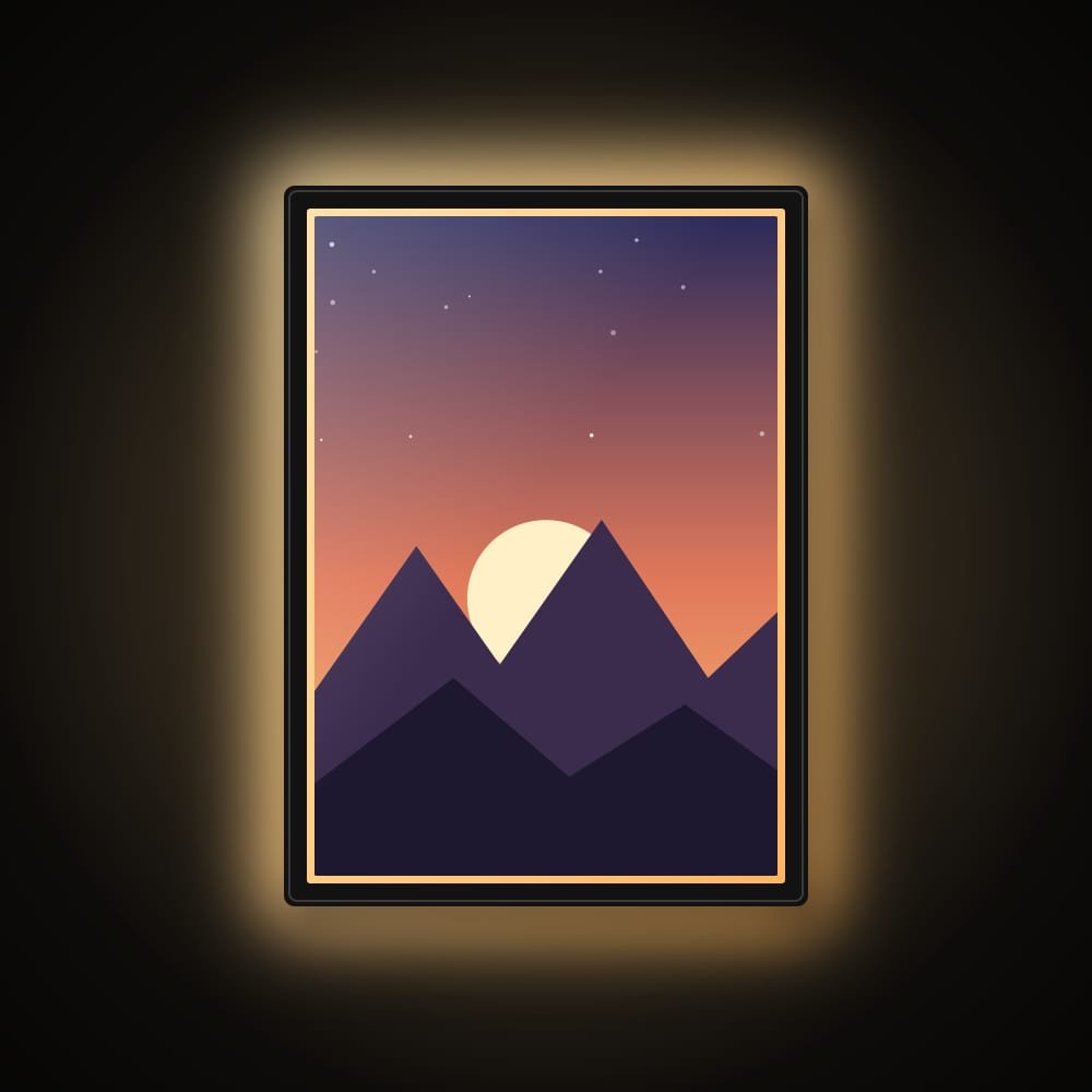 Classic Warm Glow LED Photo Frame - glowing frame (sample illustration)